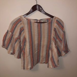 striped american eagle top